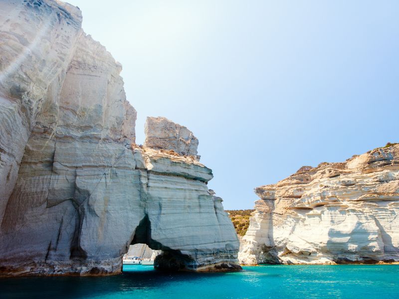 Kleftiko caves on Milos island, Greece